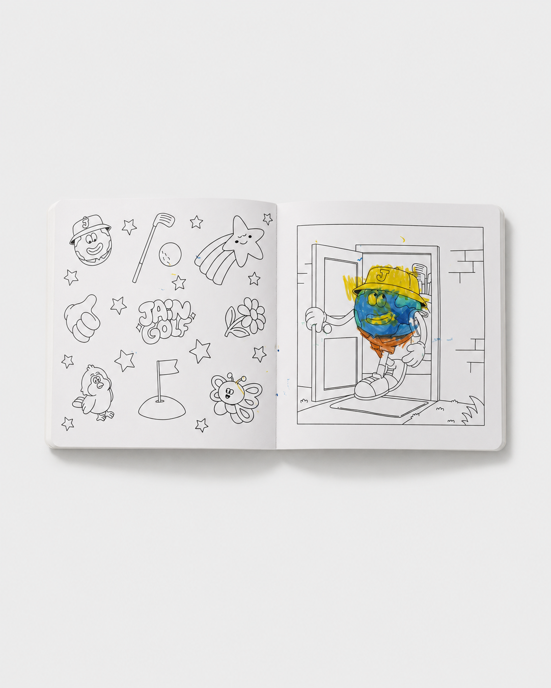 Jain's Colorful World Of Golf (Coloring Book)