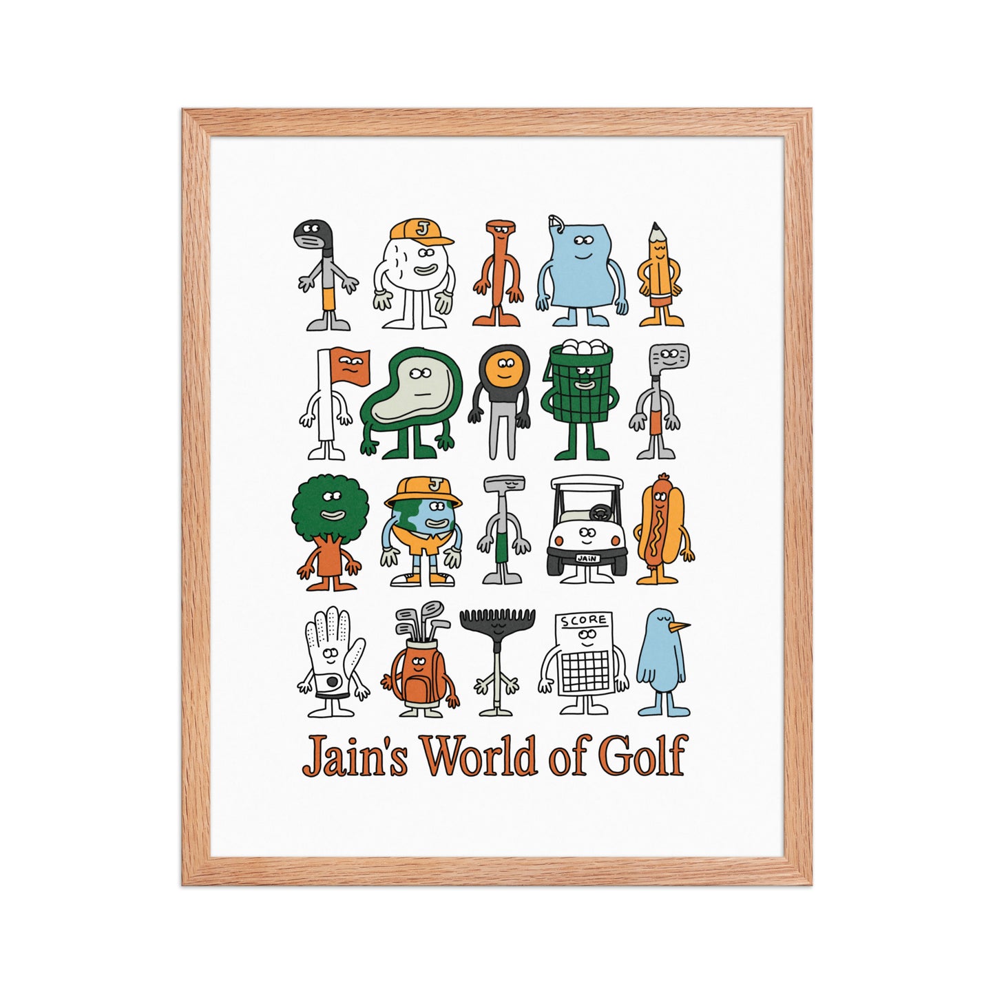 Jain Art: World of Golf (Framed)