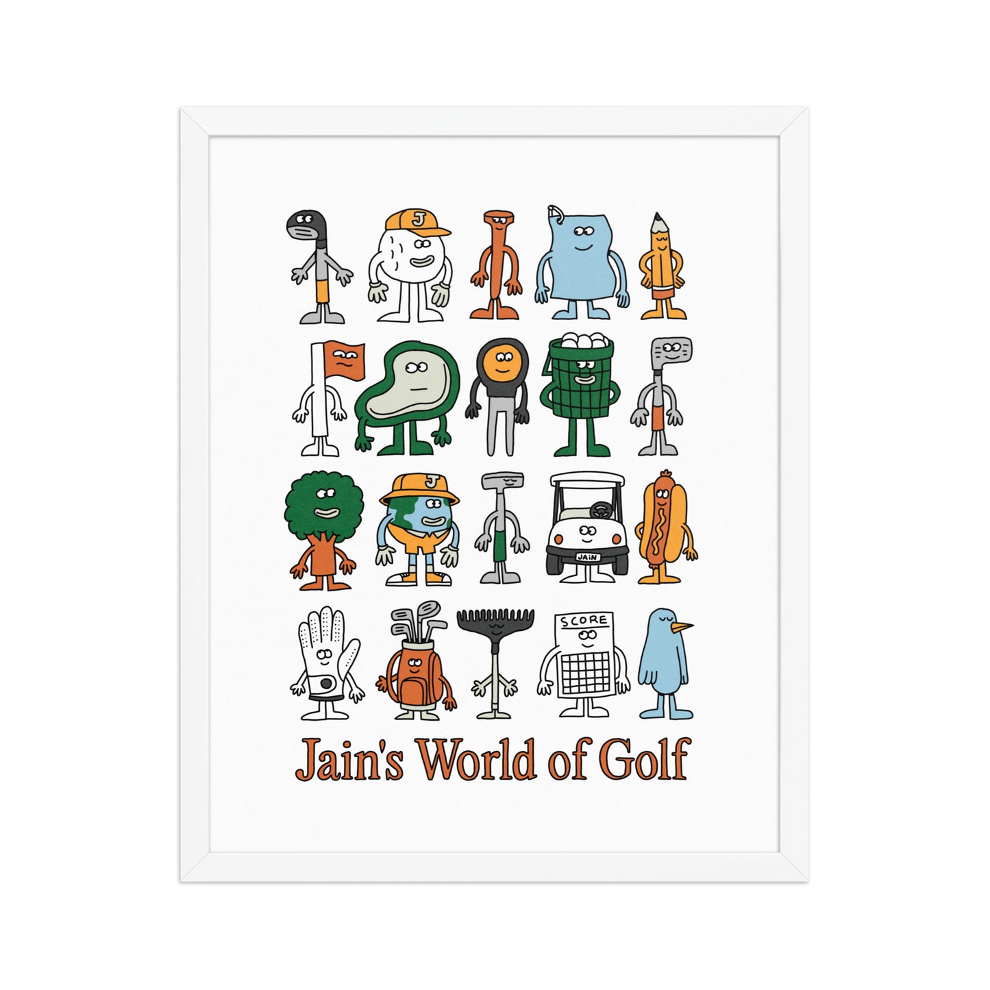 Jain Art: World of Golf (Framed)